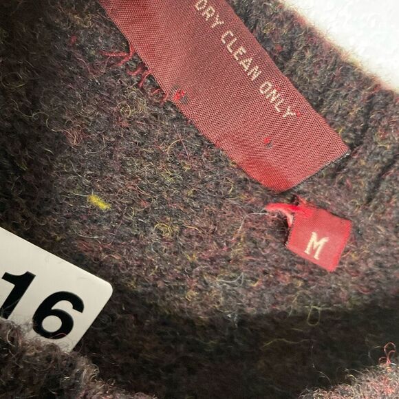 Vintage Ralph Lauren Chaps Sweater Mens Medium Shetland Wool‎ Black Purple - Picture 3 of 9